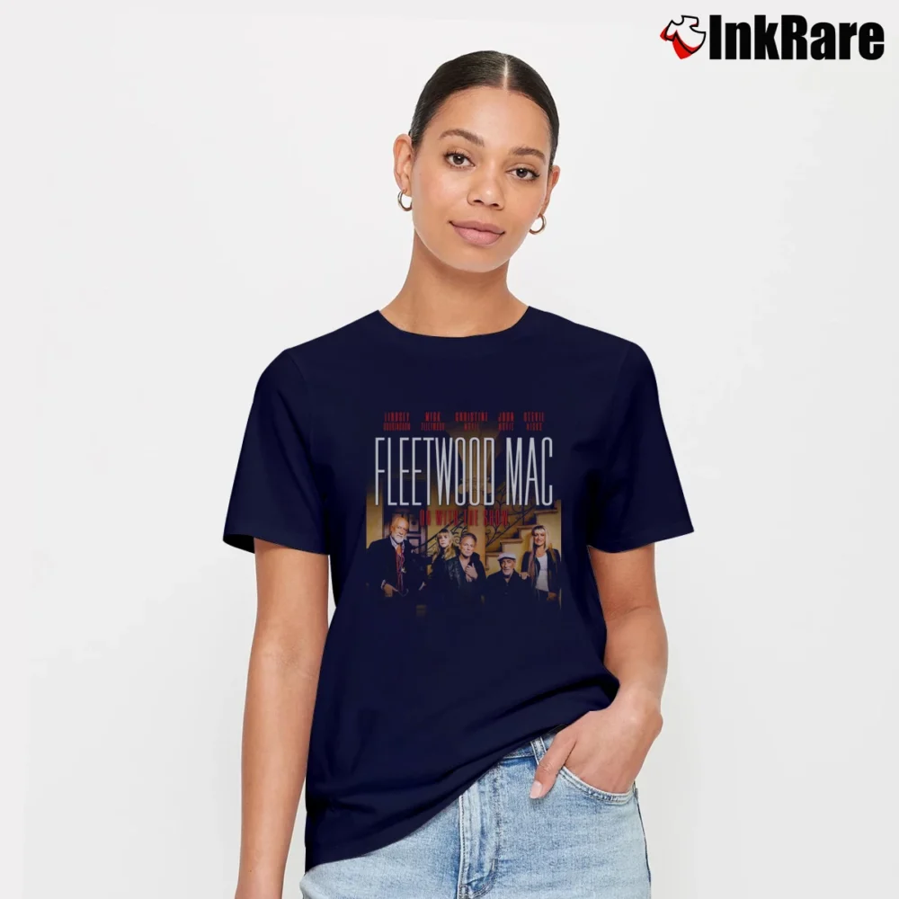 Women’s 2004 Fleetwood Mac On With The Show Concert Tour Signature T-Shirt in navy | Soft, Flattering Fit