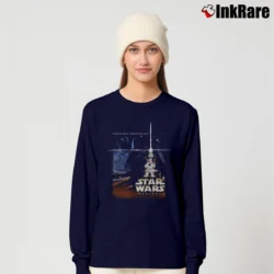 Women’s 2004 Star Wars Weekends R2D2 C3PO Disney World Long-Sleeve Top in navy | Sleek, Versatile, All-Season