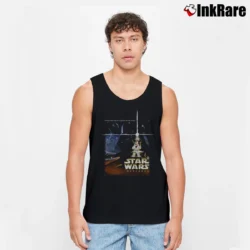 Men’s 2004 Star Wars Weekends R2D2 C3PO Disney World Tank Top in black | Breathable, Active-Friendly Design