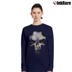 Women’s 2004 The Punisher Black Graphic Marvel Long-Sleeve Top in navy | Sleek, Versatile, All-Season