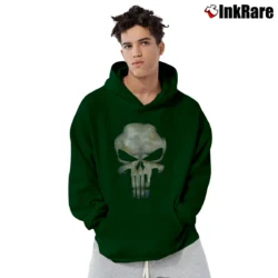 Men’s 2004 The Punisher Marvel Comics Black Graphic Pullover Hoodie in forest green | Cozy, Durable, Modern Fit