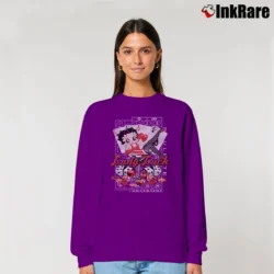 Women’s 2005 Betty Boop Lady Luck Vintage Graphic Relaxed Sweatshirt in purple | Soft, Laid-Back Vibe