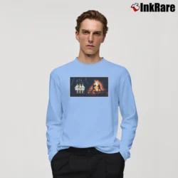 Men’s 2005 Star Wars Revenge Of The Sith Rare Promo Long-Sleeve Shirt in light blue | Sleek, Lightweight, Year-Round Wear
