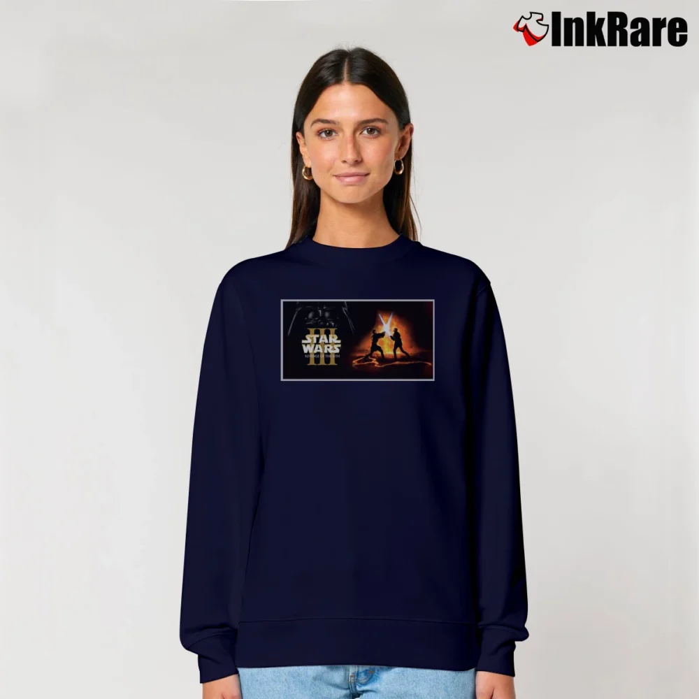 Women’s 2005 Star Wars Revenge Of The Sith Rare Promo Relaxed Sweatshirt in navy | Soft, Laid-Back Vibe