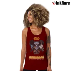 Women’s 2005 Star Wars Weekends Darth Vader Walt Disney Tank Top in maroon | Lightweight, Movement-Friendly
