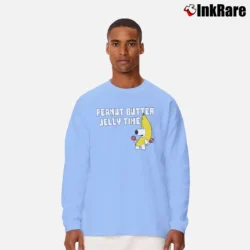 Men’s 2006 Family Guy Peanut Butter Jelly Time Banana Brian Ed Long-Sleeve Shirt in light blue | Sleek, Lightweight, Year-Round Wear