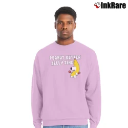 Men’s 2006 Family Guy Peanut Butter Jelly Time Banana Brian Ed Crewneck Sweatshirt in light pink | Cozy Fabric, Clean Style