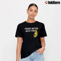 Women’s 2006 Family Guy Peanut Butter Jelly Time Banana Brian Ed Signature T-Shirt in black | Soft, Flattering Fit
