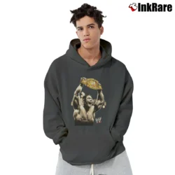 Men’s 2006 WWE Champion John Cena Belt Pullover Hoodie in charcoal | Cozy, Durable, Modern Fit