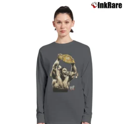 Women’s 2006 WWE Champion John Cena Belt Long-Sleeve Top in charcoal | Sleek, Versatile, All-Season