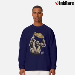 Men’s 2006 WWE Champion John Cena Belt Long-Sleeve Shirt in navy | Sleek, Lightweight, Year-Round Wear