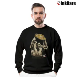 Men’s 2006 WWE Champion John Cena Belt Crewneck Sweatshirt in black | Cozy Fabric, Clean Style