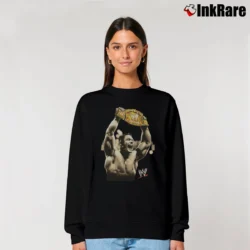 Women’s 2006 WWE Champion John Cena Belt Relaxed Sweatshirt in black | Soft, Laid-Back Vibe