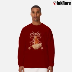 Men’s 2009 Pink Funhouse Tour Red Dragon Graphic Long-Sleeve Shirt in maroon | Sleek, Lightweight, Year-Round Wear
