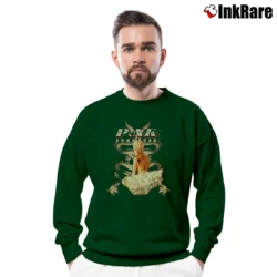 Men’s 2009 Pink Funhouse Tour Red Dragon Graphic Crewneck Sweatshirt in forest green | Cozy Fabric, Clean Style