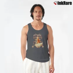 Men’s 2009 Pink Funhouse Tour Red Dragon Graphic Tank Top in charcoal | Breathable, Active-Friendly Design