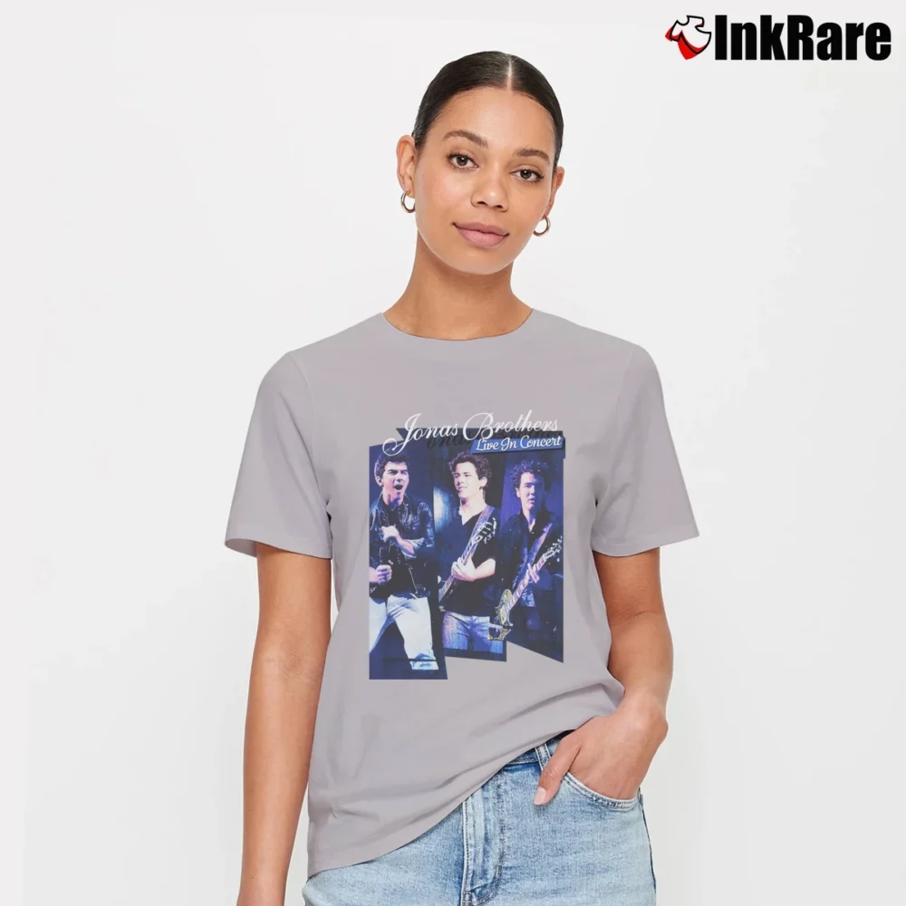 Women’s 2010 Jonas Brothers Live In Concert Tour Signature T-Shirt in sport grey | Soft, Flattering Fit