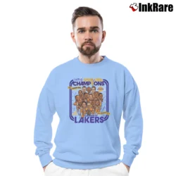 Men’s 2010 Lakers Back2back Champs Crewneck Sweatshirt in light blue | Cozy Fabric, Clean Style