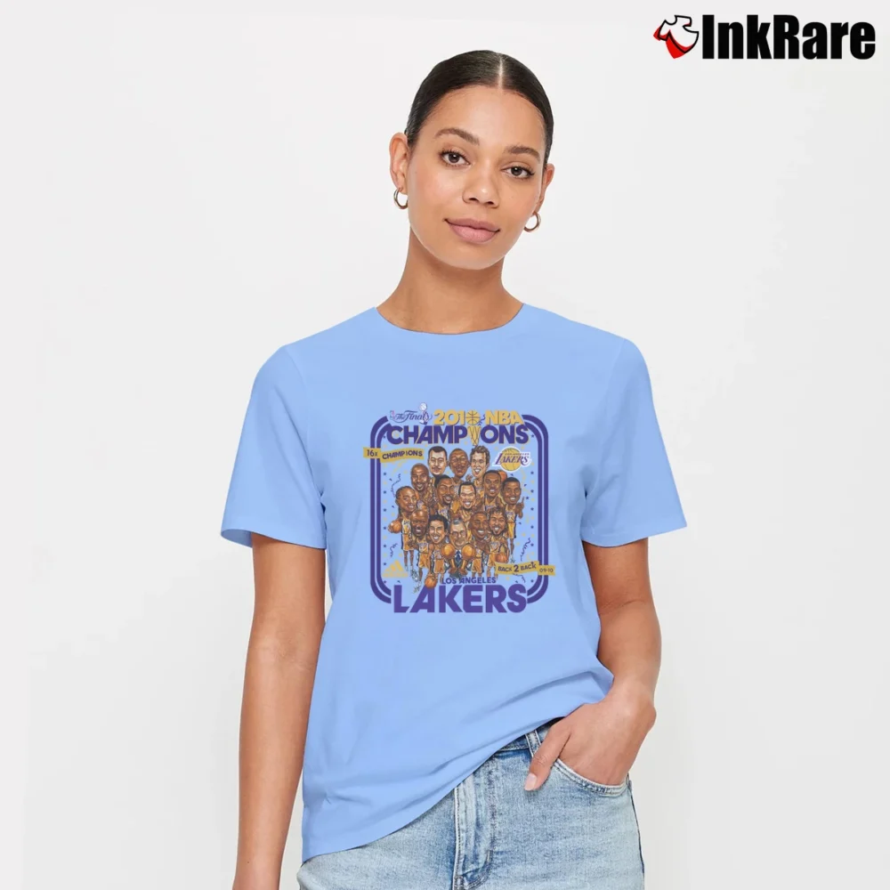 Women’s 2010 Lakers Back2back Champs Signature T-Shirt in light blue | Soft, Flattering Fit