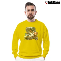 Men’s 2016 Harley Davidson Looney Tunes Miami Florida Crewneck Sweatshirt in yellow | Cozy Fabric, Clean Style