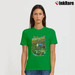 Women’s 2018 Daytona Bike Week Gator Signature T-Shirt in irish green | Soft, Flattering Fit