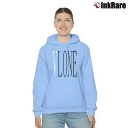 Women’s 2019 Vlone Red Big V Loose Cozy Hoodie in light blue | Warm, Structured, Stylish