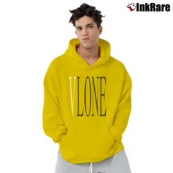 Men’s 2019 Vlone Red Big V Loose Pullover Hoodie in yellow | Cozy, Durable, Modern Fit