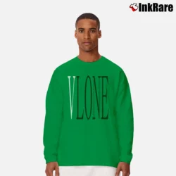 Men’s 2019 Vlone Red Big V Loose Long-Sleeve Shirt in irish green | Sleek, Lightweight, Year-Round Wear