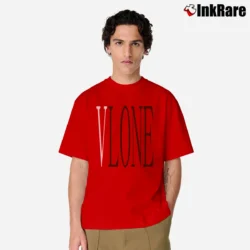Men’s 2019 Vlone Red Big V Loose Classic T-Shirt in red | Soft, Breathable Everyday Wear