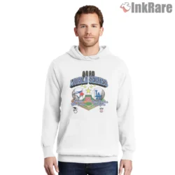 2025 World Series Dodgers vs Blue Jays Shirt with bold matchup graphic on white