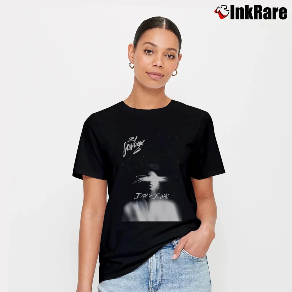 Women’s 21 Savage I Am I Was Signature T-Shirt in black | Soft, Flattering Fit