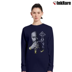 Women’s 2Pac Death Row Heavyweight Tupac Long-Sleeve Top in navy | Sleek, Versatile, All-Season