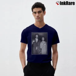 Men’s 2pac Snoop Doggy Dogg Tupac Shakur Westside Hip Hop Rap V-Neck Tee in navy | Sharp, Breathable, Everyday Staple