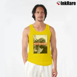 Men’s 2Pac Trust No One Tupac Biggie Tank Top in yellow | Breathable, Active-Friendly Design