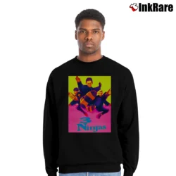 Men’s 3 Ninjas 1992 Poster Crewneck Sweatshirt in black | Cozy Fabric, Clean Style
