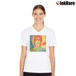 Women’s 311 Golden Sunlight V-Neck Tee in white | Chic Neckline, Soft Texture