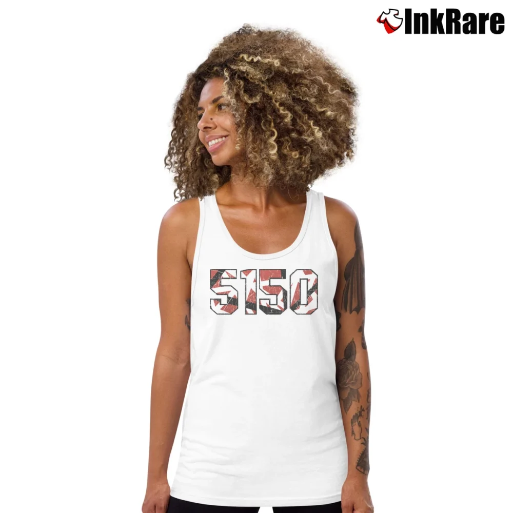 Women’s 5150 EVH Guitar Tank Top in white | Lightweight, Movement-Friendly