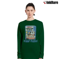 Women’s 60s Tony The Tiger Sugar Frosted Flakes Long-Sleeve Top in forest green | Sleek, Versatile, All-Season