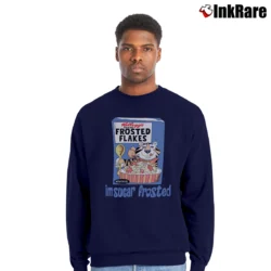 Men’s 60s Tony The Tiger Sugar Frosted Flakes Crewneck Sweatshirt in navy | Cozy Fabric, Clean Style