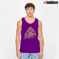 Men’s 7 Dwarfs Snow Christmas Disney Vintage Holiday Tank Top in purple | Breathable, Active-Friendly Design