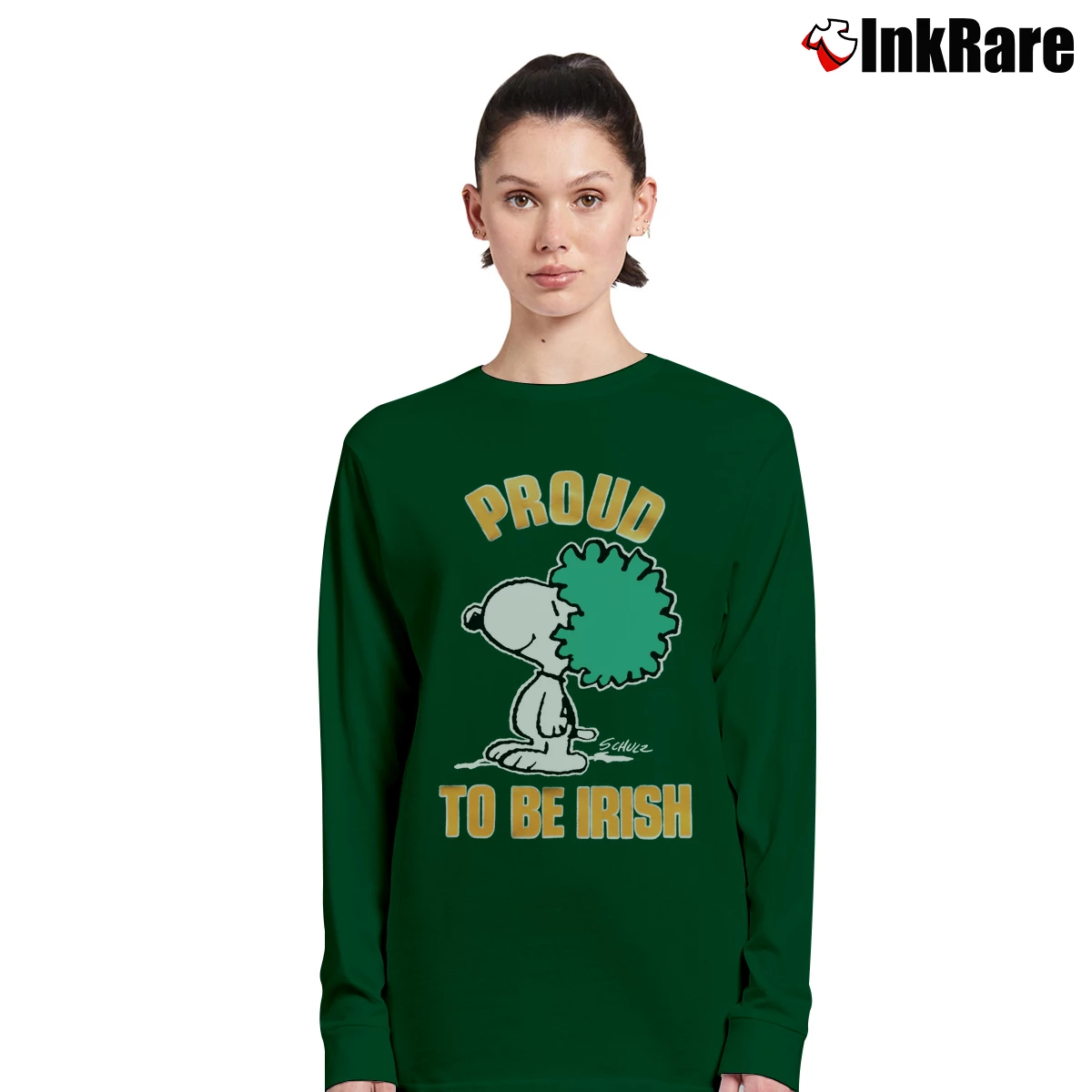 70s 80s Snoopy Proud To Be Irish Women’s Long-Sleeve Top in forest green – Effortless Layer Women’s 70s 80s Snoopy Proud To Be Irish Long-Sleeve Top in forest green | Sleek, Versatile, All-Season