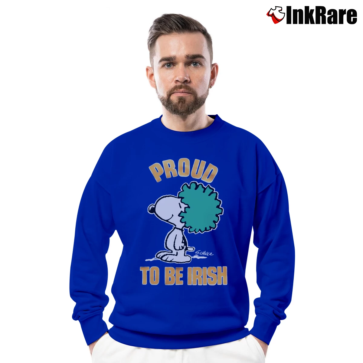 70s 80s Snoopy Proud To Be Irish Men’s Crewneck Sweatshirt in royal blue – Soft & Durable Men’s 70s 80s Snoopy Proud To Be Irish Crewneck Sweatshirt in royal blue | Cozy Fabric, Clean Style