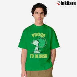 Men’s 70s 80s Snoopy Proud To Be Irish Classic T-Shirt in irish green | Soft, Breathable Everyday Wear
