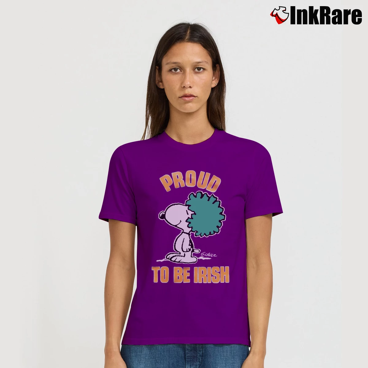70s 80s Snoopy Proud To Be Irish Women’s Signature Tee in purple – Effortless Style Women’s 70s 80s Snoopy Proud To Be Irish Signature T-Shirt in purple | Soft, Flattering Fit