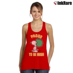 Women’s 70s 80s Snoopy Proud To Be Irish Tank Top in red | Lightweight, Movement-Friendly