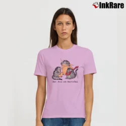 Women’s 70s B Kliban Cat Sex Mice And Rock'N Roll Crazy Signature T-Shirt in light pink | Soft, Flattering Fit