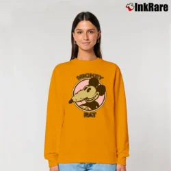 Women’s 70s Belton Rat Mickey Mouse Vintage Relaxed Sweatshirt in orange | Soft, Laid-Back Vibe