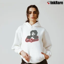 Women’s 70s Cat Stevens Classic Music Cozy Hoodie in white | Warm, Structured, Stylish