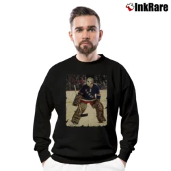 Men’s 70s Ed Giacomin New York Rangers Crewneck Sweatshirt in black | Cozy Fabric, Clean Style