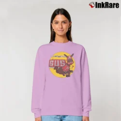 Women’s 70s Gus 1976 Mule Football Walt Disney World Disneyland Movie Cartoon Promo Relaxed Sweatshirt in light pink | Soft, Laid-Back Vibe